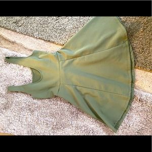 H&M sage green mini dress